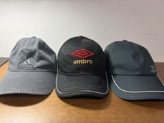 【3点セット】ADIDAS UMBRO MIZUNO キャップ 帽子のサムネイル