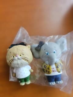 Tiny Zoo タイニーズー　2体セット ネコとゾウのサムネイル