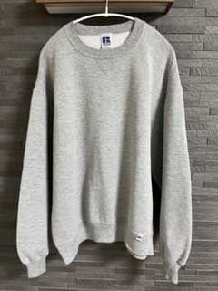 90s USA製 RUSSELL ATHLETIC 無地 スウェット L 前Vのサムネイル