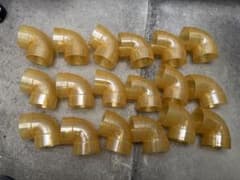 透明耐熱排水継手 HTVU エルボ 50mm 18個のサムネイル