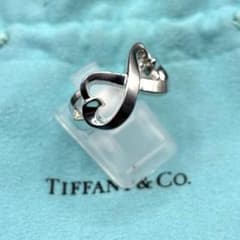 Tiffany&Co.ダブルラビングハートリング 925 約9号　保存袋　鑑定済 Tiffany&Co.ダブルラビングハートリング 925 約9号 保存袋 鑑定済
