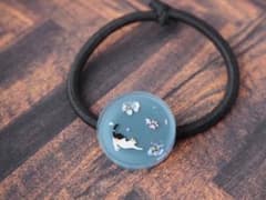 ハンドメイド レジン ヘアゴム 猫のサムネイル
