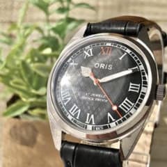 オリス Oris メンズ腕時計 アンティーク ビンテージ 手巻き ブラック レアのサムネイル