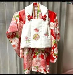 七五三 着物セット 花柄 赤 ピンク - メルカリ