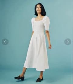 renren　美品✨ソブ　ダル糸リブニットロングフレアワンピース　38 renren様専用 美品✨ソブ ダル糸リブニットロングフレアワンピース 38