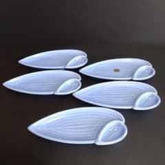新品 三川内焼 智山窯 リーフ型皿5枚 料亭 懐石料理 レストラン - メルカリ