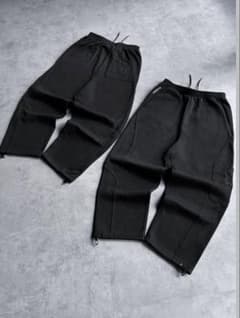 100％ 正規品 mertra スウェットパンツ 黒 ステッカー付のサムネイル