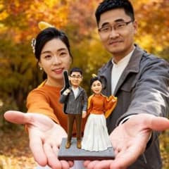 似顔絵オーダー 遠距離カップル ペア人形