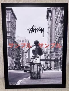 67 stussy アートポスター アメリカンレトロ 額付き - メルカリ