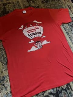 80s USA製 JERZEES 気球Tシャツ シングルステッチ L 赤のサムネイル