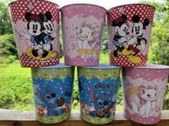 Disney 캐릭터 쓰레기통 더스트 박스 6개 세트