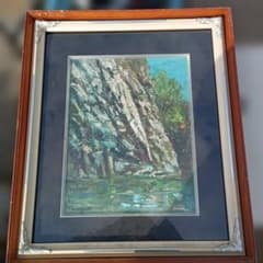 5191)西沢栄一　油絵F6号　額装 5191)西沢栄一 油絵F6号 額装 - メルカリ