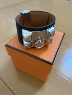 HERMES　エルメス　コリエドシアン　ノワール×シルバー　K刻印　新品 HERMES エルメス コリエドシアン ノワール×シルバー K刻印 新品 - メルカリ