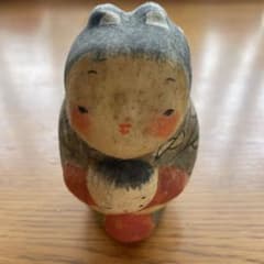 郷土玩具 みよろ人形 三四呂人形 人形持ち 人形抱く少女 民芸 静岡県