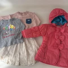 女の子90cm アウター・洋服4点セットのサムネイル