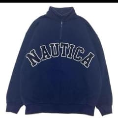 NAUTICA（ノーチカ）ハーフジップスウェット　ネイビー　Mサイズのサムネイル