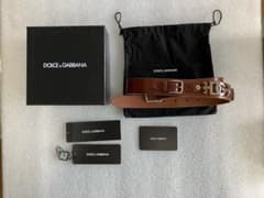 DOLCE&GABBANA レザーベルト DGロゴ　85サイズのサムネイル