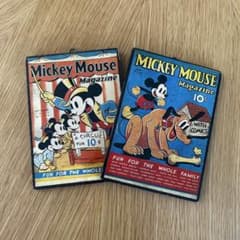 [Retro] Mitch Key Mouse Vintage wooden wall hanging with two magazines, includes a bonus item.