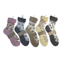 シースルーソックス 花柄 5足セット レディース 靴下のサムネイル
