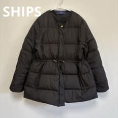 美品ships 撥水加工ドロストダウン ブラックM - メルカリ