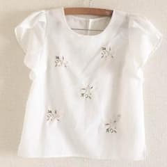 【vis】フラワー刺繍ブラウスのサムネイル