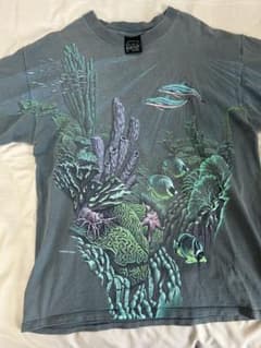 90s ヴィンテージ HABITAT 海洋生物 Tシャツ L 一部刺繍‼️のサムネイル
