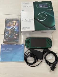 동작품 PSP3000 본체 몬스터 헌터 휴대용 3rd