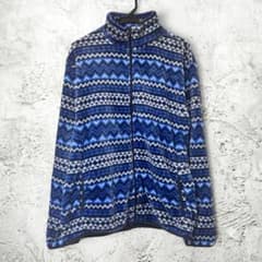 ネイティブ柄 フリースジャケット vintage カジュアル レトロ アウトドア