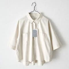 IENA クロップドシャツ 生成り 半袖 オーバーサイズ 美品 新品タグ付き 