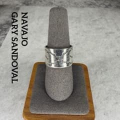 NAVAJO GARY SANDOVAL ナバホ ワイドシルバーリング 16号 - メルカリ