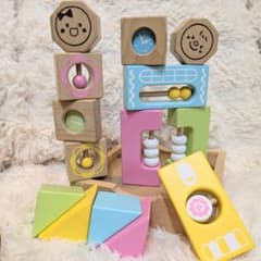 ウッディプッディ はじめてのつみき おとつむ 積み木 知育玩具のサムネイル