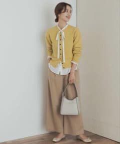 URBAN RESEARCH DOORS コットンレーヨンリボンブラウスのサムネイル