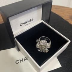 CHANEL シャネル カメリア フラワークリスタルリング ココマーク 指輪 