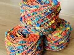 引き揃え糸　カラフルネップオレンジ　3個セットのサムネイル