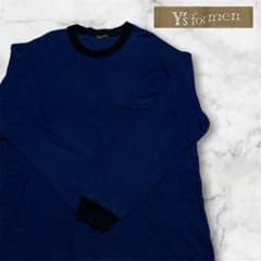 Y's for men リンガーロンT 紺黒 胸ポケット ヨウジヤマモト 日本製