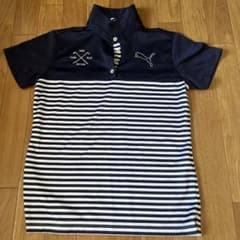 PUMA GOLF レディース ポロシャツ ネイビー ボーダー XLのサムネイル