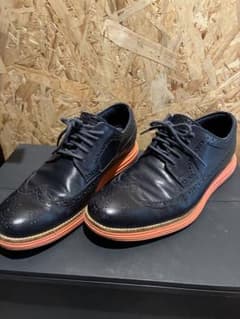 Cole Haan ウィングチップ レザーシューズ ネイビーのサムネイル