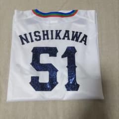 西武ライオンズ.西川愛也.ユニフォーム(75周年シリーズ.ラメ.Lサイズ