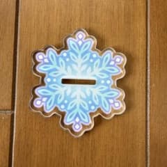 アクリルデコレーション台座 雪の結晶柄のサムネイル