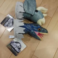 ジュラシック・ワールド ぬいぐるみ あたま飛び出し 2種セット