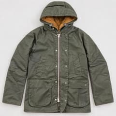 Barbour バブアー ワックスジャケット ボア フード 36 オリーブのサムネイル