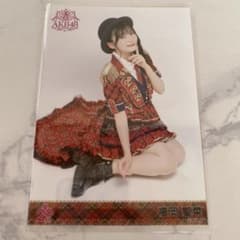 AKB48 福岡聖菜 武道館コンサート 生写真 20周年赤チェック衣装 座り