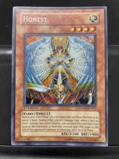 遊戯王 オネスト 英語 シークレット1st LODT-EN001 - メルカリ