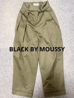 【美品】BLACK BY MOUSSY ハイウエスト タックパンツ カーキのサムネイル
