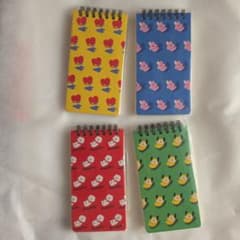 BT21 Spring Notebook Set of 4 - Character Notebooks, Stationery