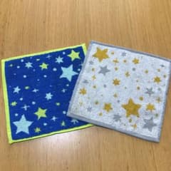 おしぼりハンカチ　ミニタオル２枚セットのサムネイル