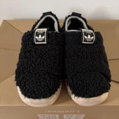 adidasoriginalsキッズシューズ ボア スリッポン ブラックのサムネイル