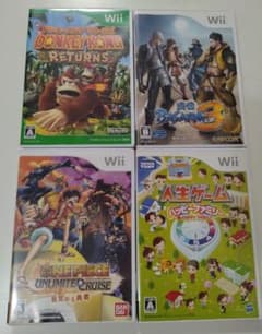Wii 소프트 정리 판매 동키 콩 전국 BASARA 원피스 인생 게임