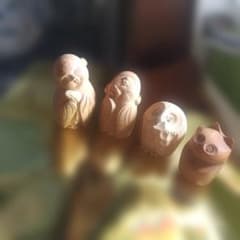 超値下げ‼️手彫り 木彫作品 4種類▫スペシャル セット有名中国人作家 