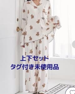 ジェラートピケ ベア柄 パジャマ 上下セット 新品未使用品のサムネイル